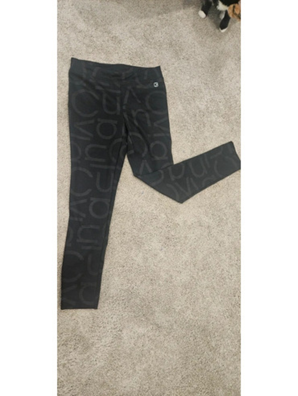 Calvin Klein Black Logo Print Leggings Size PS